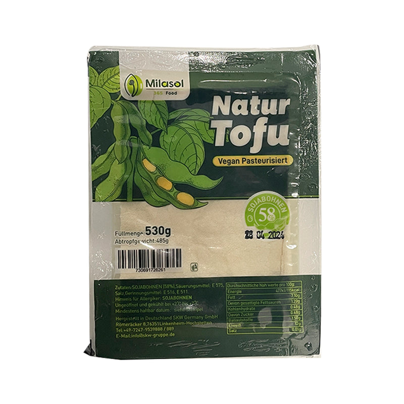 MILASOL Natur Tofu, für Suppen·Braten 530g x 24