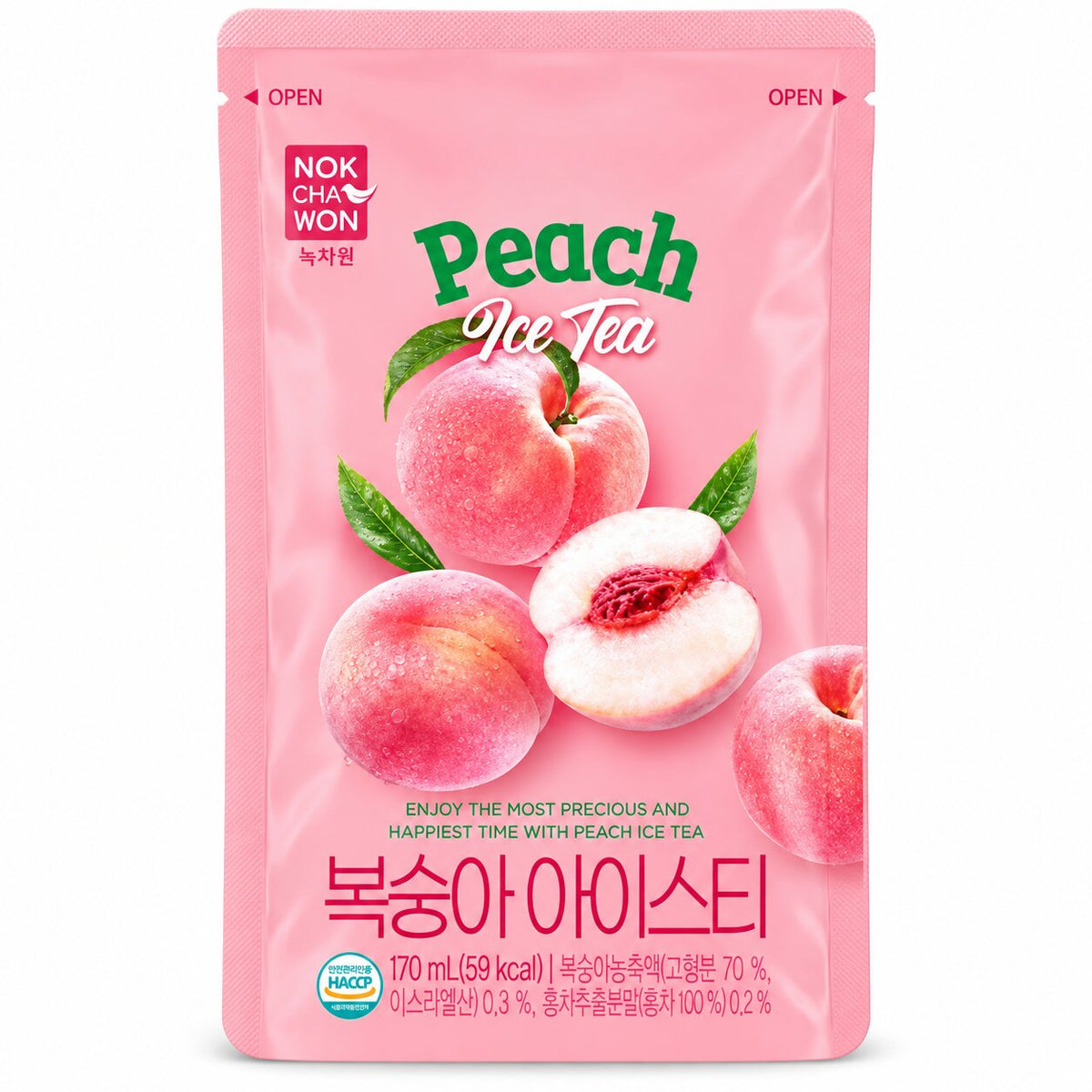 NOKCHAWON Eistee-Getränk Pfirsich Ade 170ml x 10 x 3