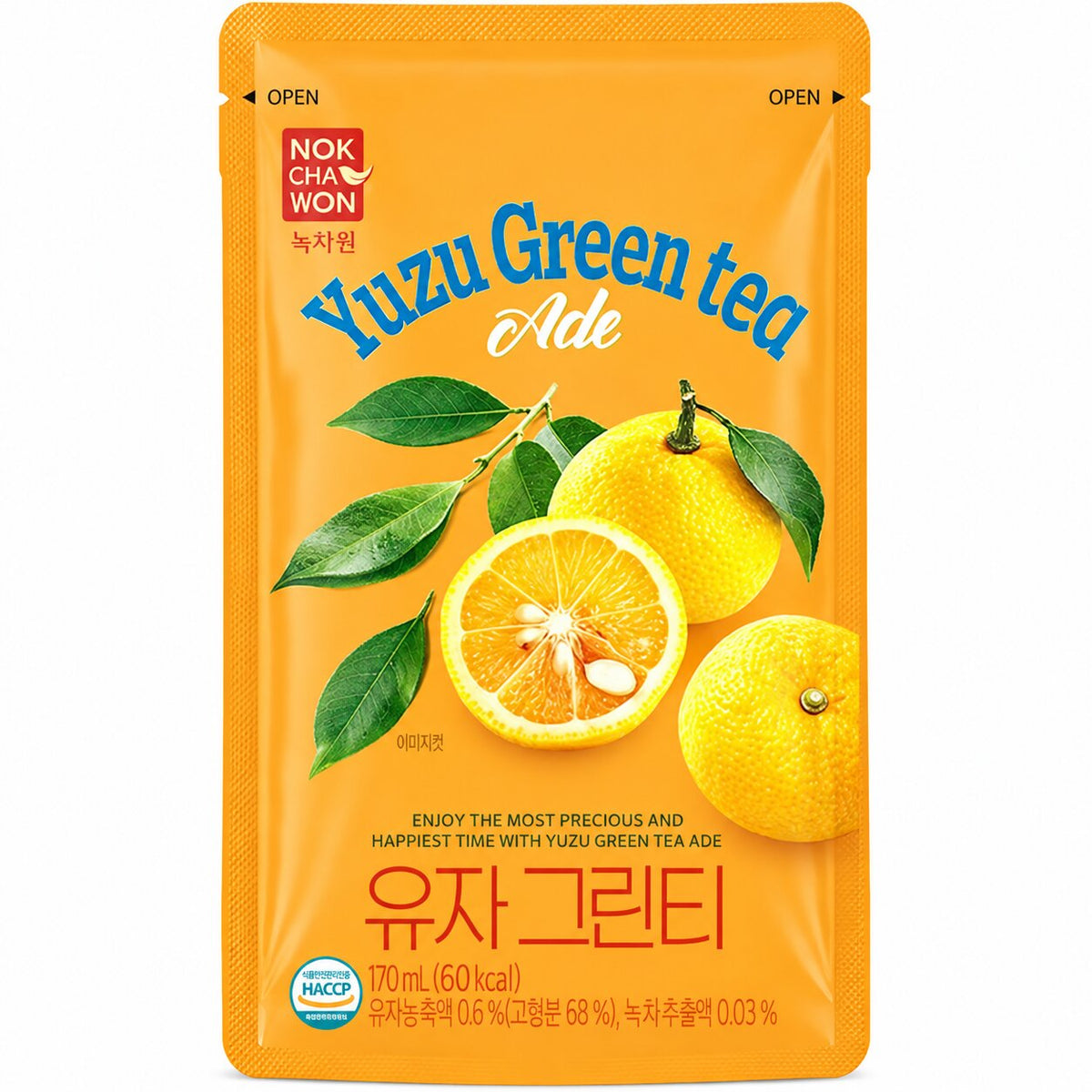 NOKCHAWON Yuzu Grüner Tee Getränk Ade 170ml x 10 x 3