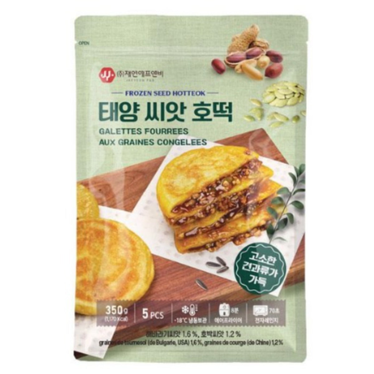 TAEYANG Süße koreanische Pfannkuchen mit Samen (Hotteok) 24x(5x350g)