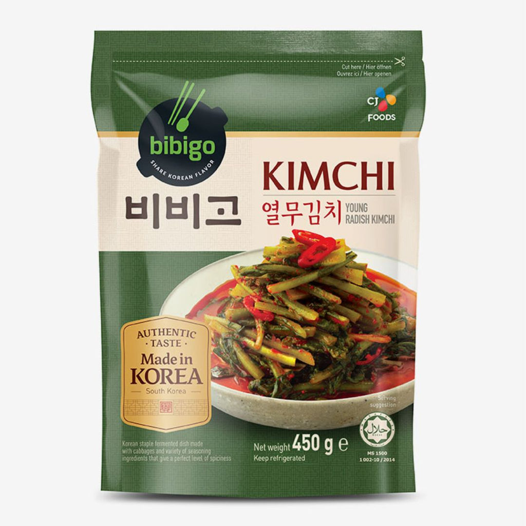 BIBIGO Yeolmu-Kimchi (Rettichblätter) 450g x 12
