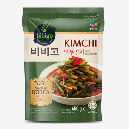 BIBIGO Yeolmu-Kimchi (Rettichblätter) 450g x 12