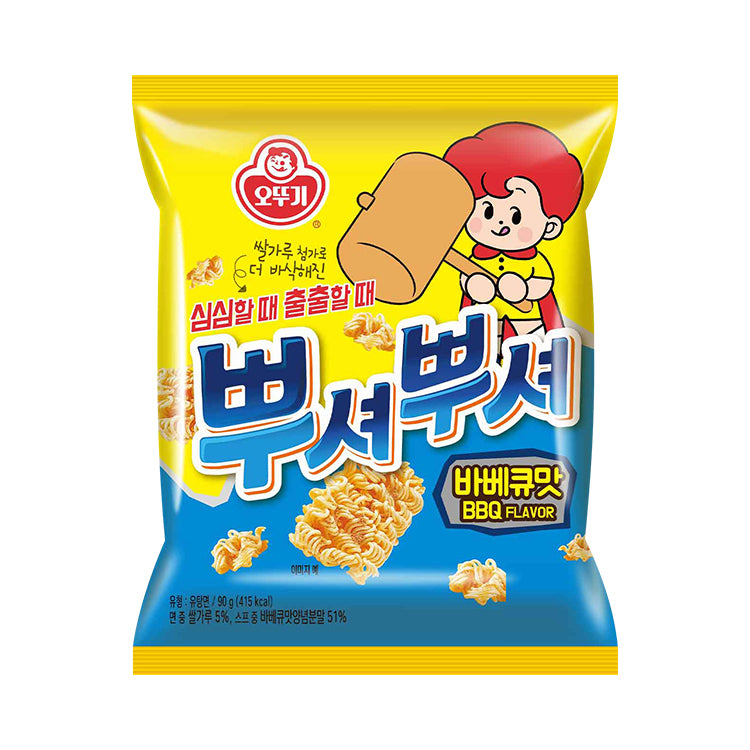 OTOKI Ramen Snack (Ppushu Ppushu), BBQ 90g x 24
