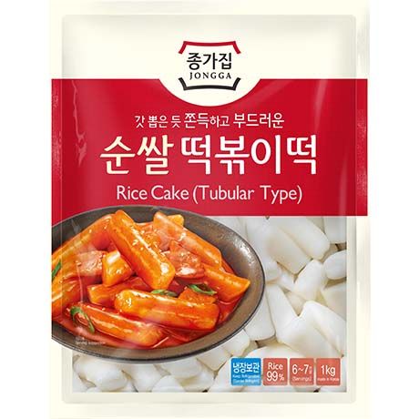 JONGGA Reiskuchen (Stäbchen-Form / Tteokbokki) 1kg x 5